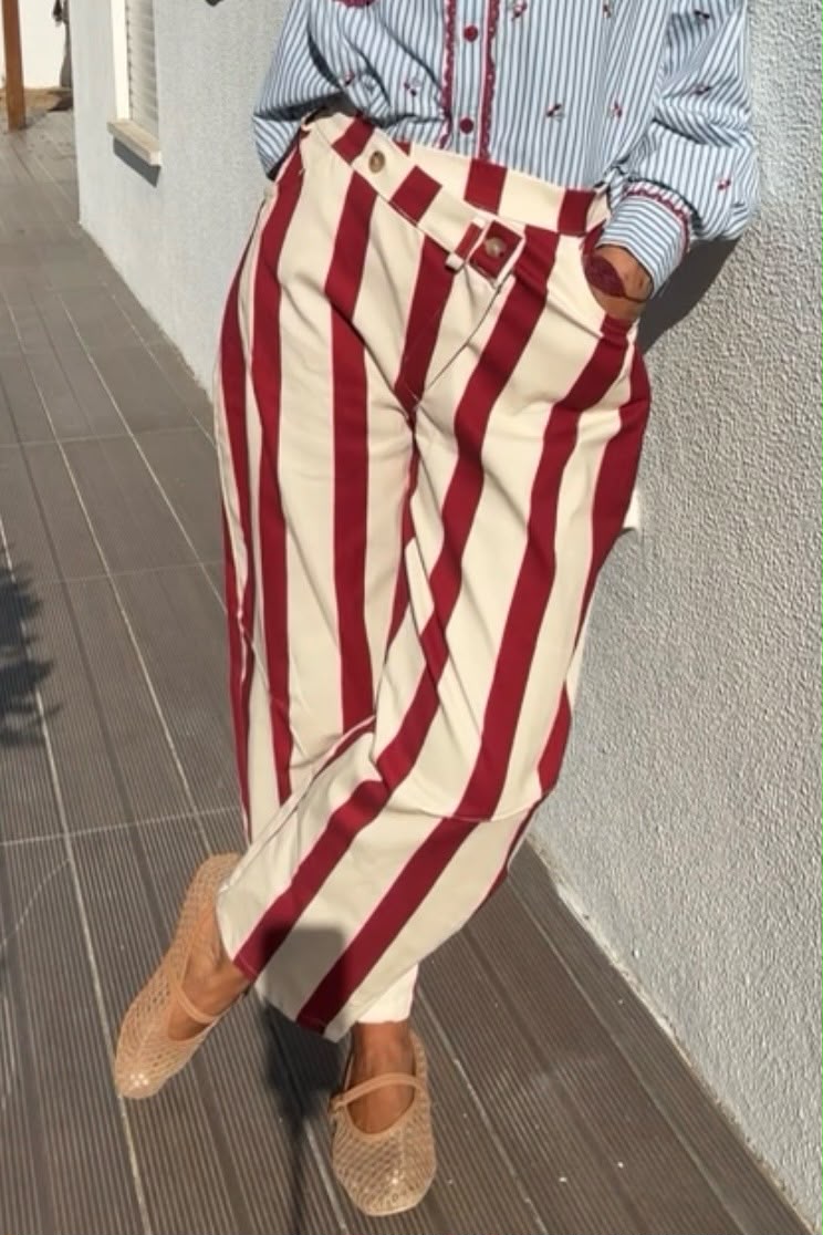 Calça ballon riscas