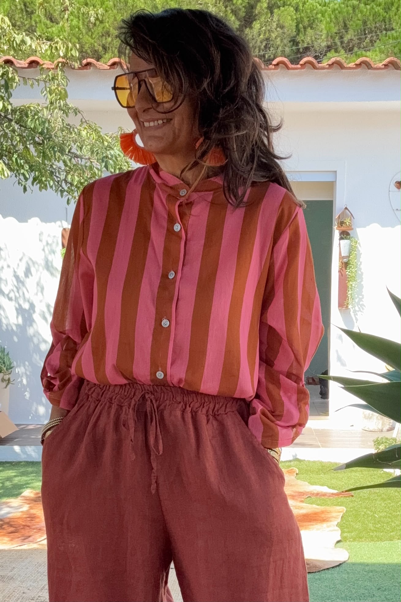 Camisa de riscas