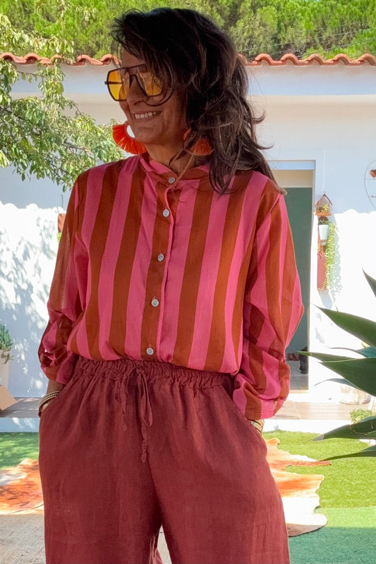 Camisa de riscas