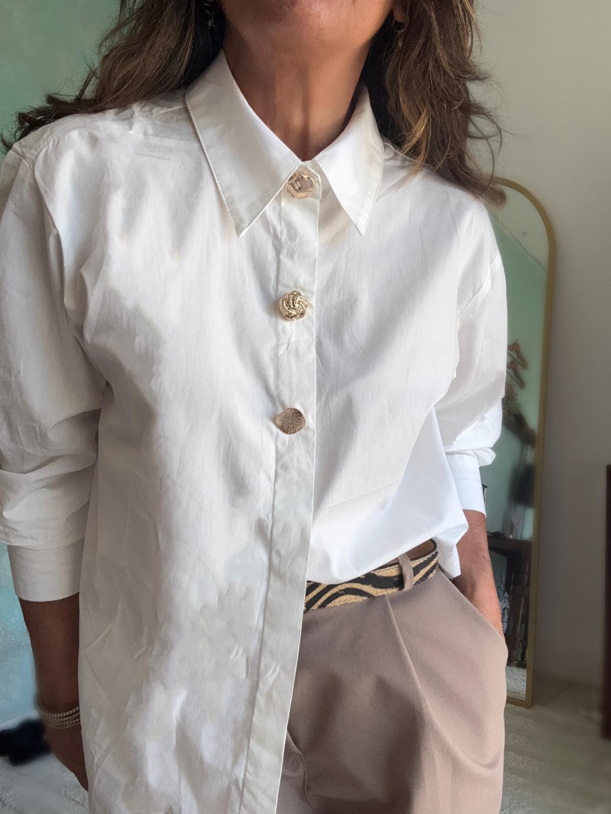 Camisa Botões Dourados