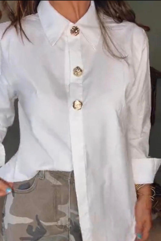 Camisa Botões Dourados